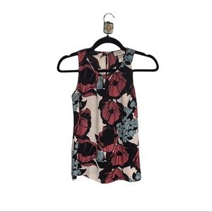 LOFT Sleeveless floral shell, size XSP